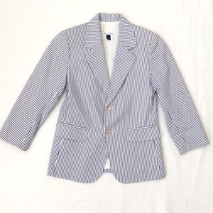 Boys 10, Navy seersucker blazer jacket